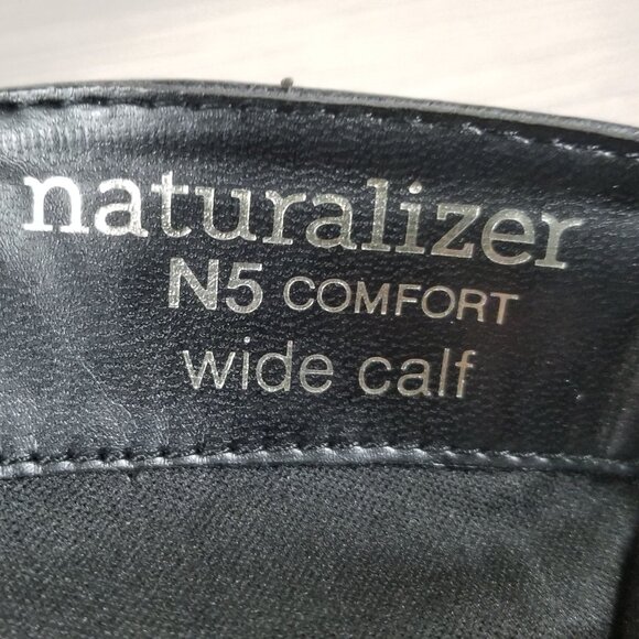 Naturalizer Jennings Knee High Boot Wide Calf, Black Leather, Womens Size 7 M - Picture 10 of 10